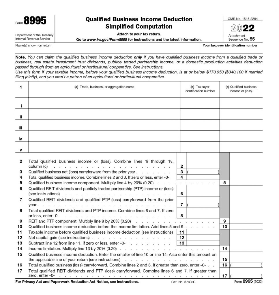 IRS Form 8995