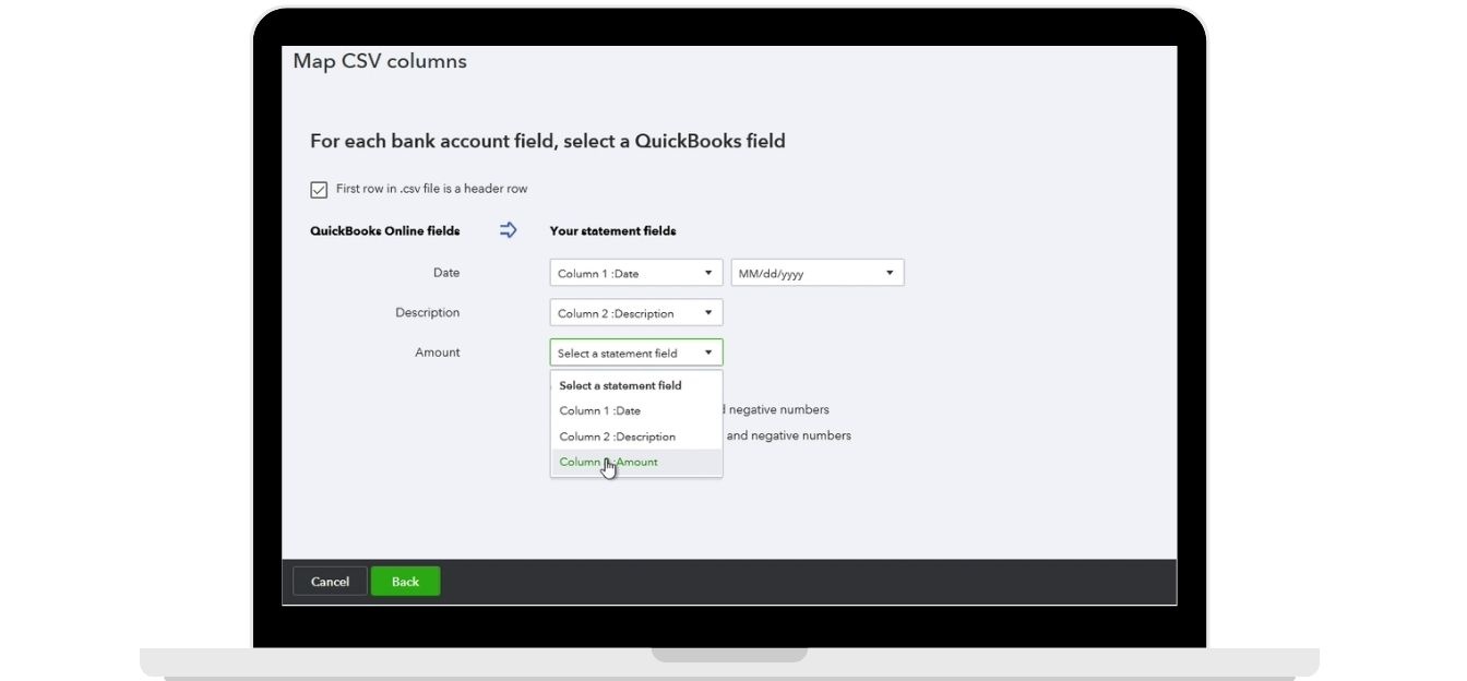 CSV Import QuickBooks Online