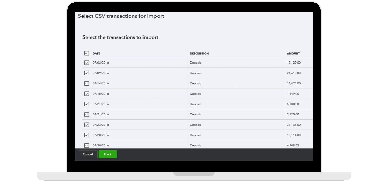 CSV Import QuickBooks Online