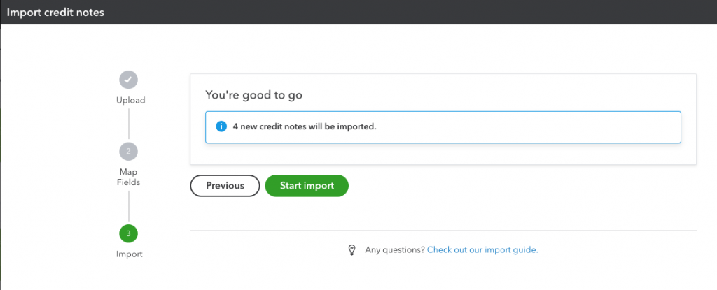 Import Credit Notes