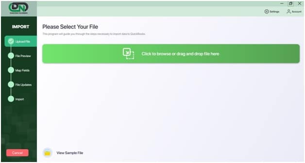 select your file