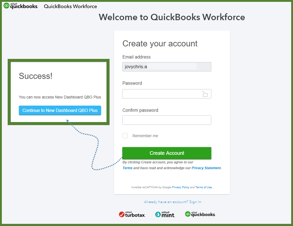 Set Up a QuickBooks Workforce Account