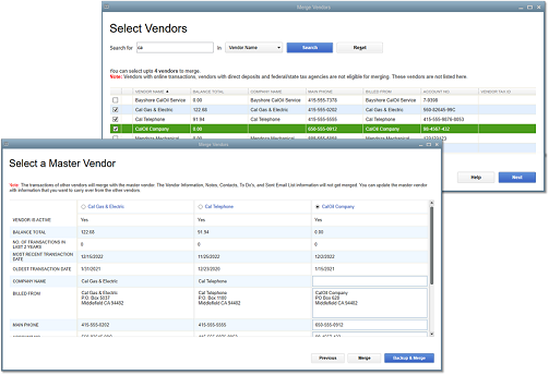 Merge Vendors in QuickBooks Desktop