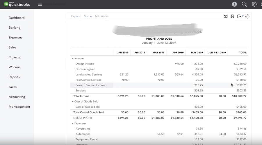 QuickBooks Profit and Loss Report Wrong