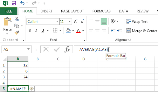 #NAME? - Excel Formula Error