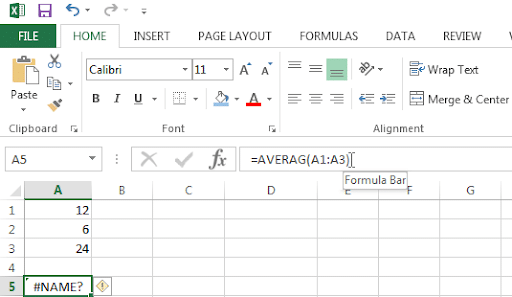 #NAME? - Excel Formula Error #NAME? - Excel Formula Error
