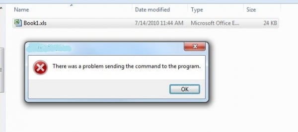 An Error occurred when Sending Commands to the Program