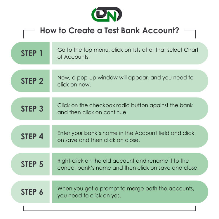 Create a Test Bank Account