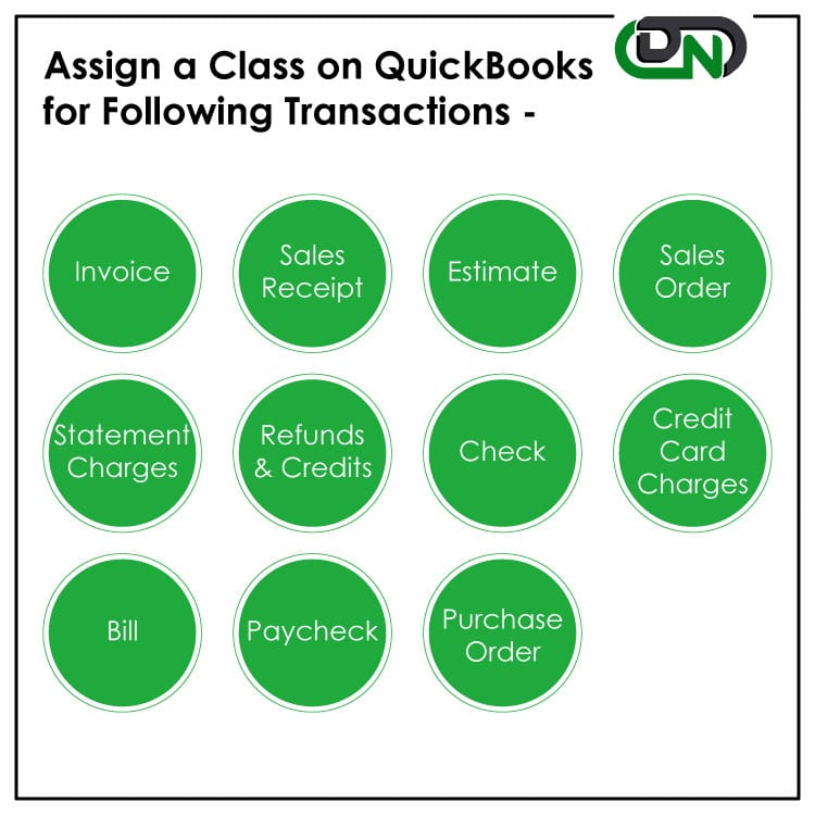 Assign a Class on QuickBooks for Following Transactions