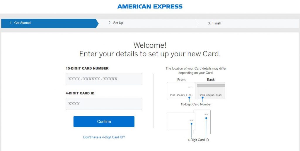 Create an American Express account