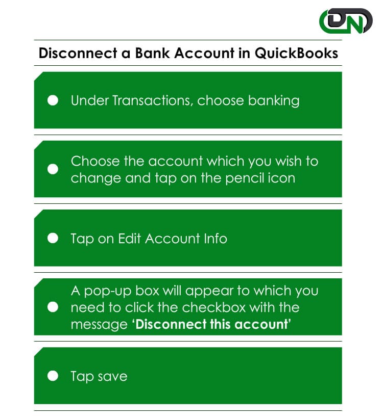 Disconnect a Bank Account in QuickBooks