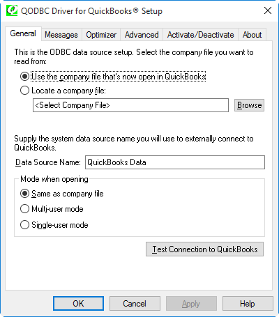 QuickBooks Enterprise ODBC Driver