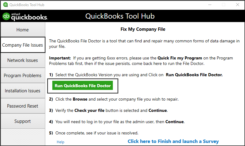 QuickBooks Error "The file you specified cannot be opened"