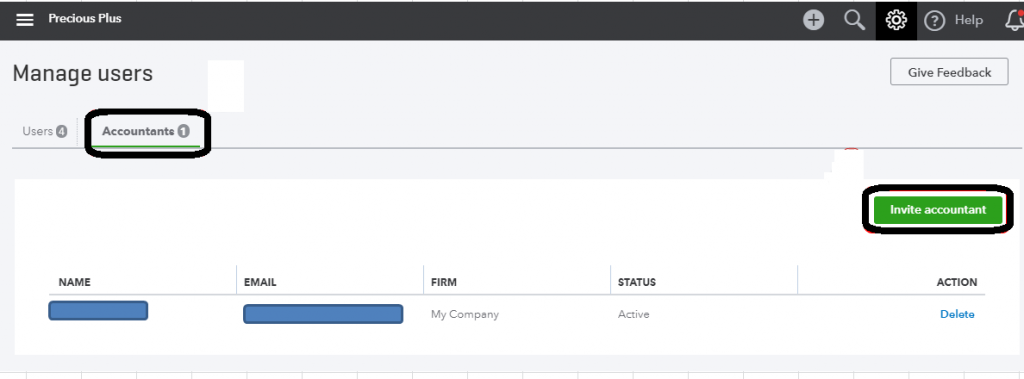 Remove Accountant from QuickBooks Online