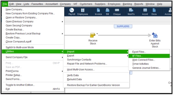 Import IIF files