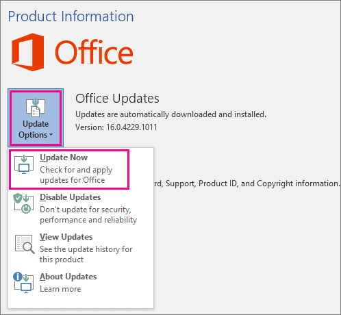 Update Microsoft Outlook