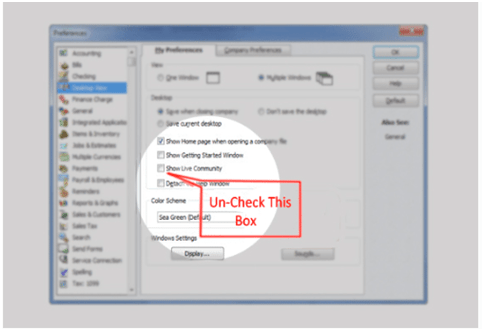 Disable QuickBooks Messenger