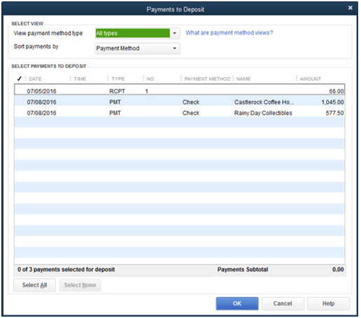 Payments to Deposit