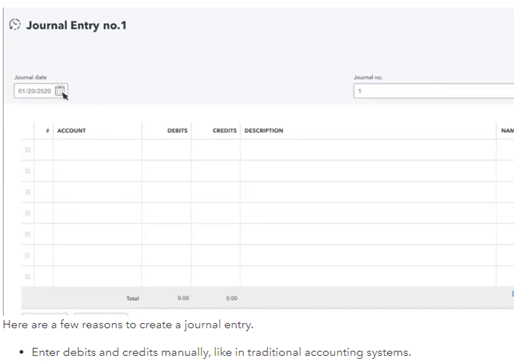 Create a Journal Entry 2