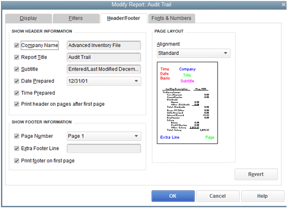 QuickBooks Audit Trail Reports