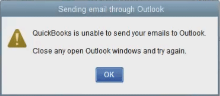 QuickBooks is Unable to Send Emails to Outlook