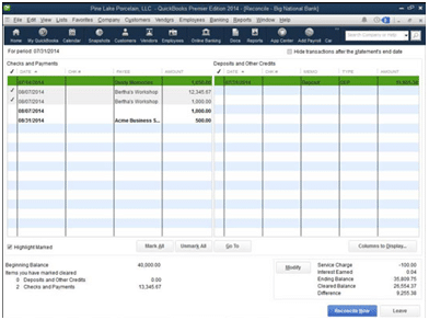 Reconcile Banking Accounts in QuickBooks1