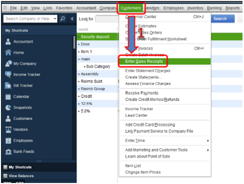 Record Security Deposits in QuickBooks