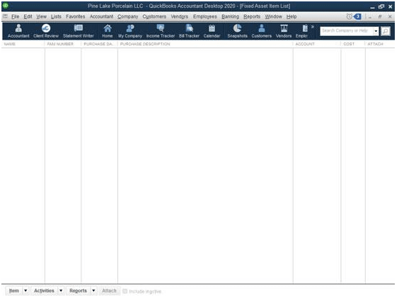 Set Up a Fixed Asset List in QuickBooks