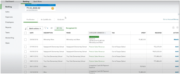 Unmatch a Transaction in QuickBooks Online 3