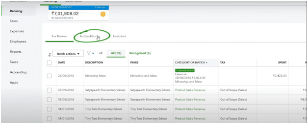 Unmatch a Transaction in QuickBooks Online 4