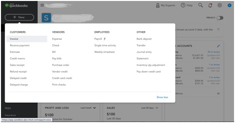 Create an Invoice in QuickBooks Online
