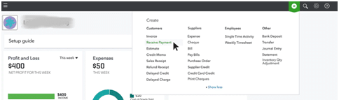 Receive Payments in QuickBooks Online