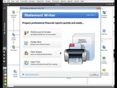 QUICKBOOKS STATEMENT WRITER