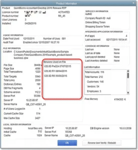 product information window