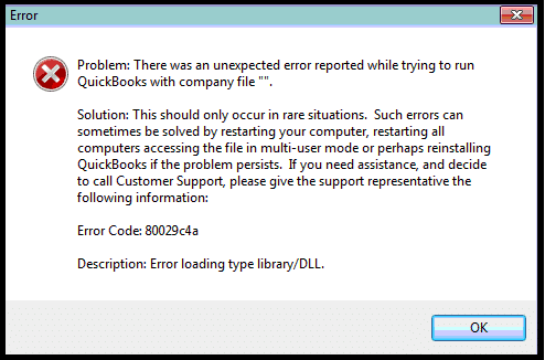 QuickBooks Error Code 80029c4a QuickBooks Error Code 80029c4a