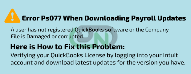 QuickBooks Payroll Error PS077 or PS032