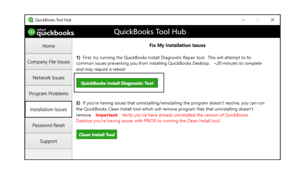 QuickBooks Install Diagnostic Tool QuickBooks Install Diagnostic Tool