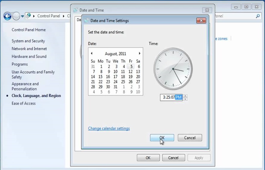 Review the Time and Date on the Computer
