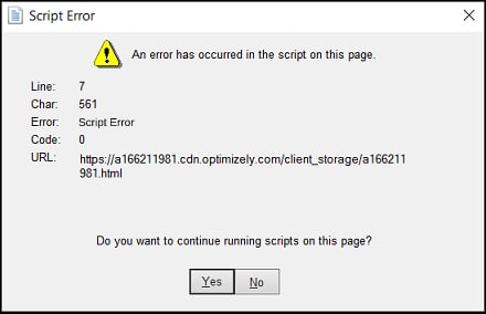 Script Error in QuickBooks