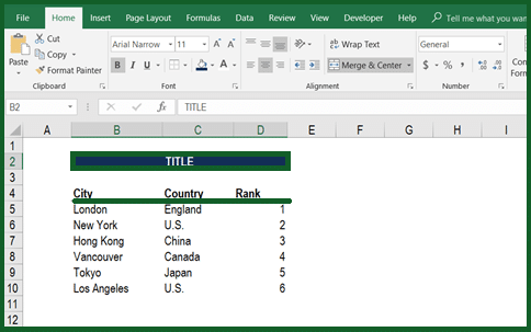 Merge Cells in Microsoft Excel Merge Cells in Microsoft Excel