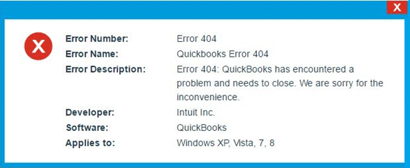 QuickBooks Error Code 404 QuickBooks Error Code 404