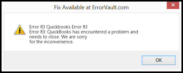QuickBooks Runtime Error 83