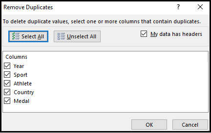 Remove Duplicates in MS Excel