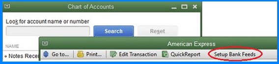 Set Up Bank Feed for the Account