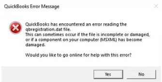 QuickBooks Desktop ‘qbregistration.dat File’