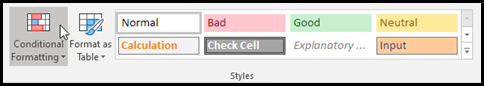 Conditional Formatting