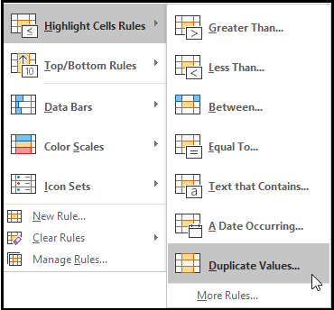 Duplicate Values