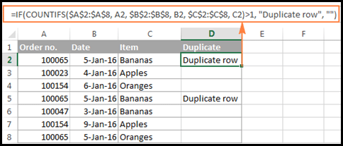 Finding the Duplicate Rows