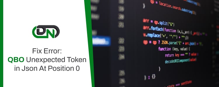 QBO Unexpected Token in Json At Position 0