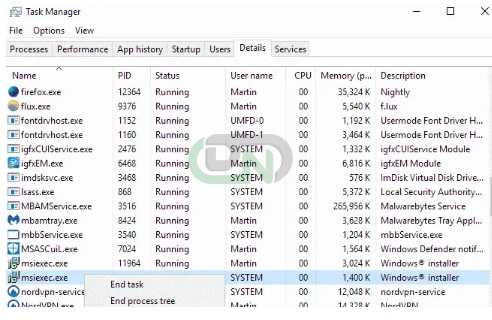 Resolve Using the Task Manager